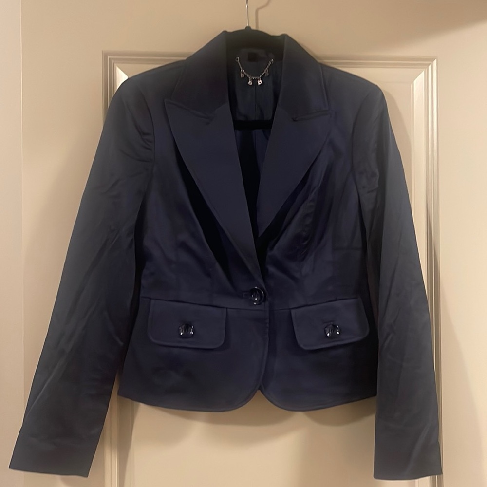 bebe navy suit